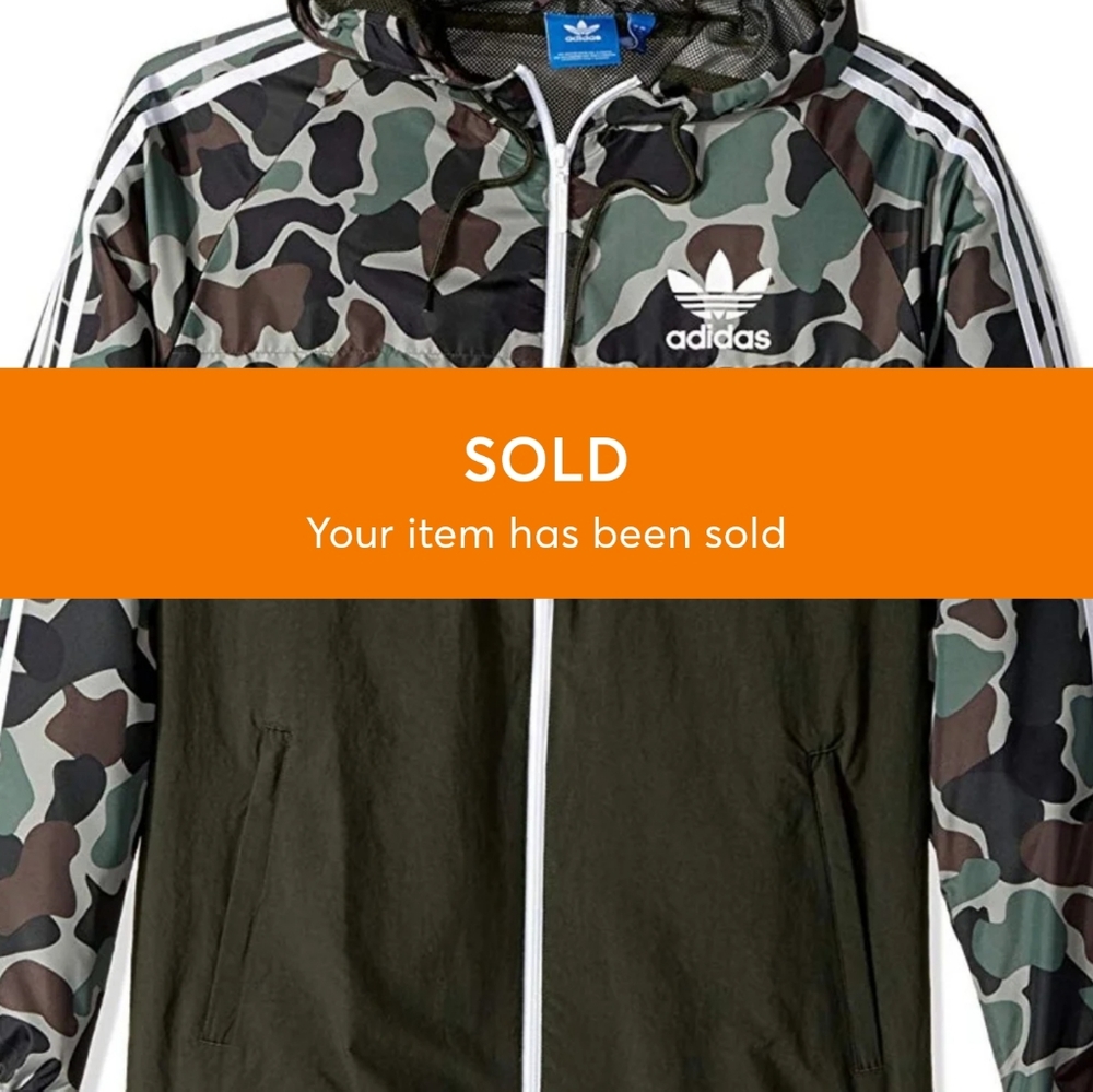🚫SOLD!🚫Adidas Camo Windbreaker Jacket M